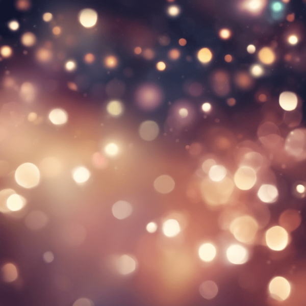 A dreamy bokeh background with out-of-focus lights creating a soft and magical atmosphere.